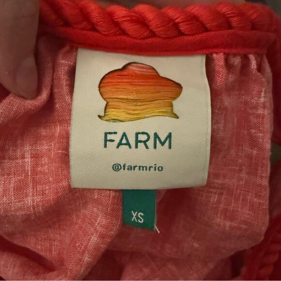 Farm Rio Red Majestic Coconut Tree Maxi Dress XS - Picture 9 of 9